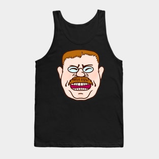 Cartoon Face of Teddy Roosevelt Lauging Tank Top